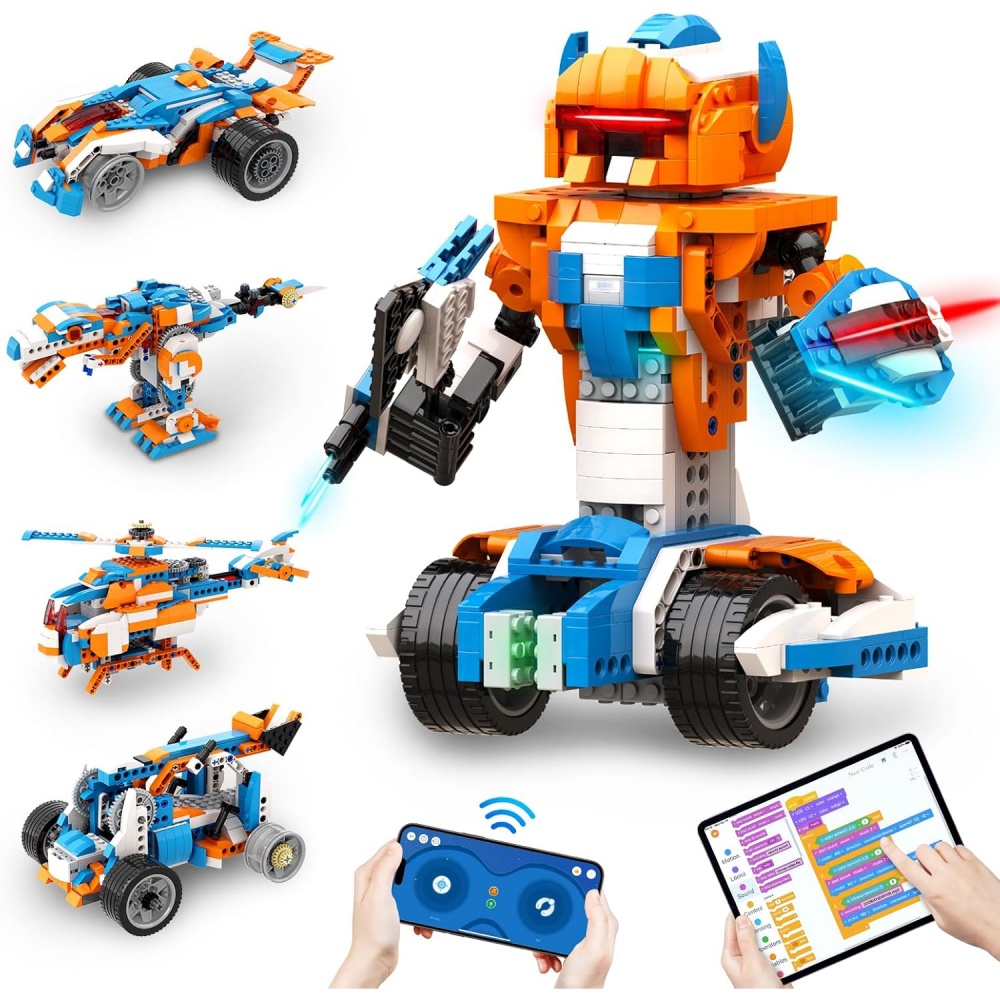 Office Tech Gifts - 現代的なSTEMロボット組み立てキット、テクノロジーのデスクトップ装飾品、ホームオフィスの装飾、DIY機械彫刻、科学ギフト、8歳以上の子供向け