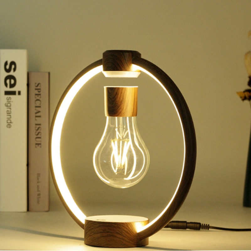 Office Tech Gifts - 磁気浮上式LED電球テーブルランプ ナイトライト 家庭用寝室オフィス装飾 クリエイティブテック 誕生日プレゼント 男の子