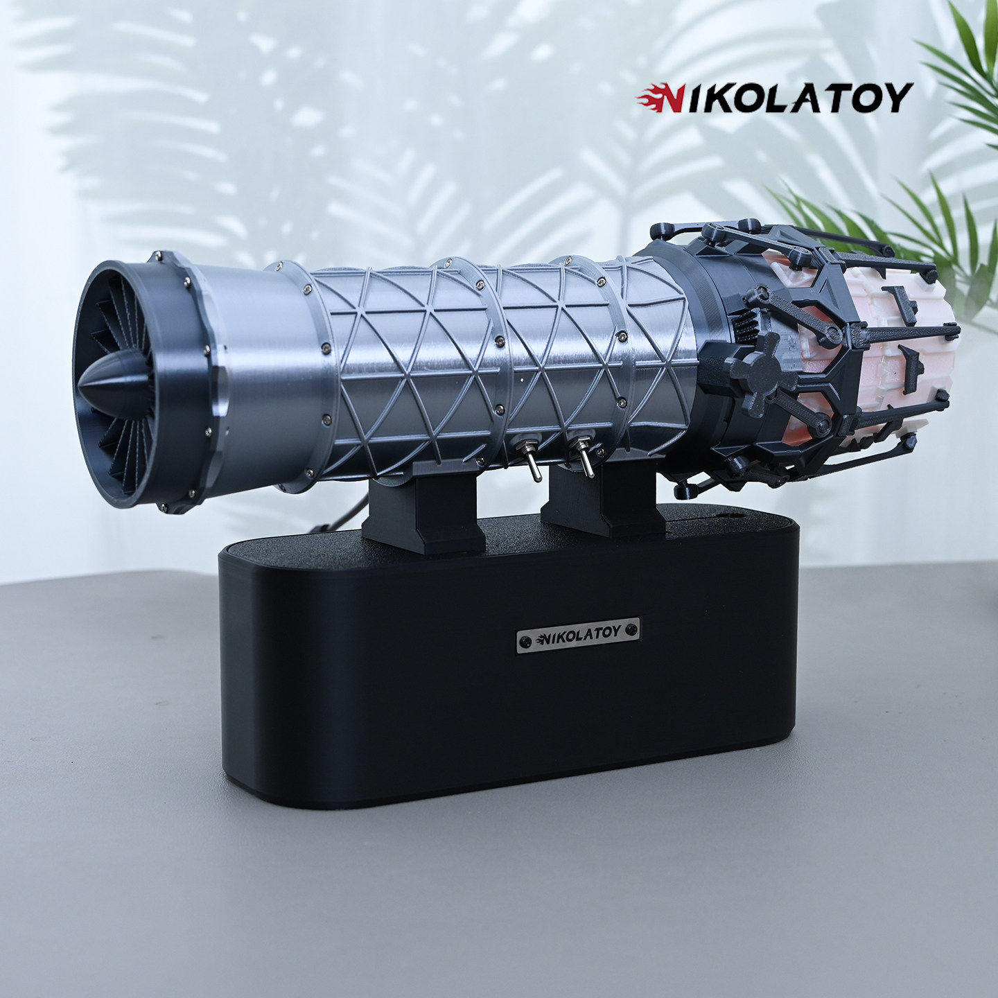 Office Tech Gifts - NIKOLATOY ターボファンエンジンモデル ベクターノズル タービンスプレー加湿器 オフィスデスクトップオーナメント クリエイティブテックギフト