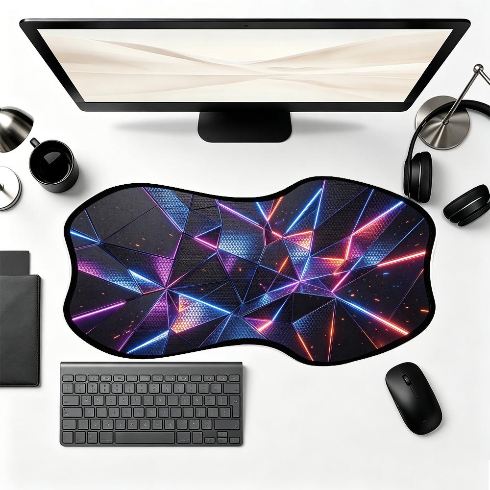 Office And Tech - ゲームプレイマット ブルーサイバースパイラルテックデザイン マウスパッドは、オフィスデスクトップゲームセッションにスムーズなカーソルコントロールを提供します。