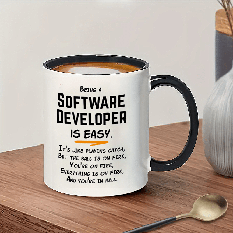 Office And Tech - ソフトウェア開発者向けユーモア入り11オンスセラミックマグカップ - プログラマー、同僚、技術従業員への面白いオフィスギフト