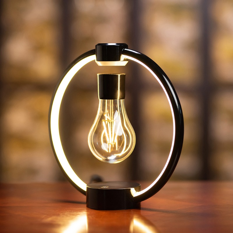 磁気浮上式LED電球テーブルランプ ナイトライト 家庭用寝室 - Office Tech Gifts のレビューと価格