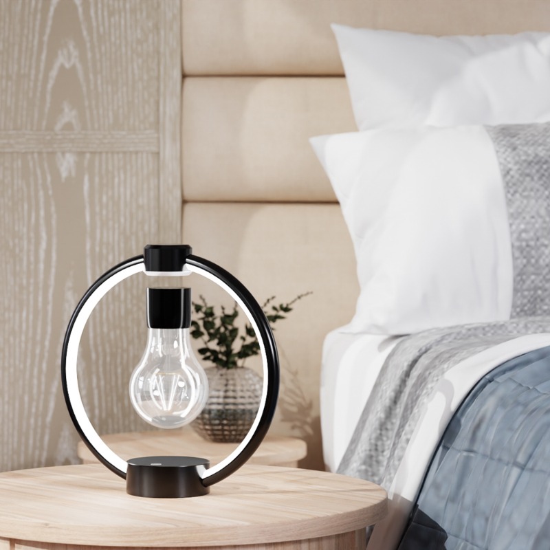 磁気浮上式LED電球テーブルランプ ナイトライト 家庭用寝室 - Office Tech Gifts のレビューと価格