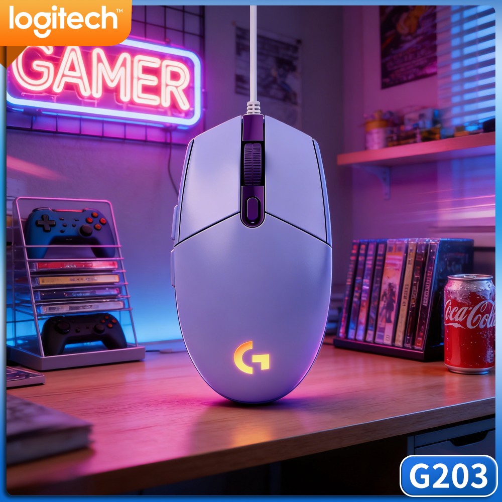 ロジクール G203 有線ゲーミングマウス、スナッピーボタン - Logitech Mouse G203 のレビューと価格