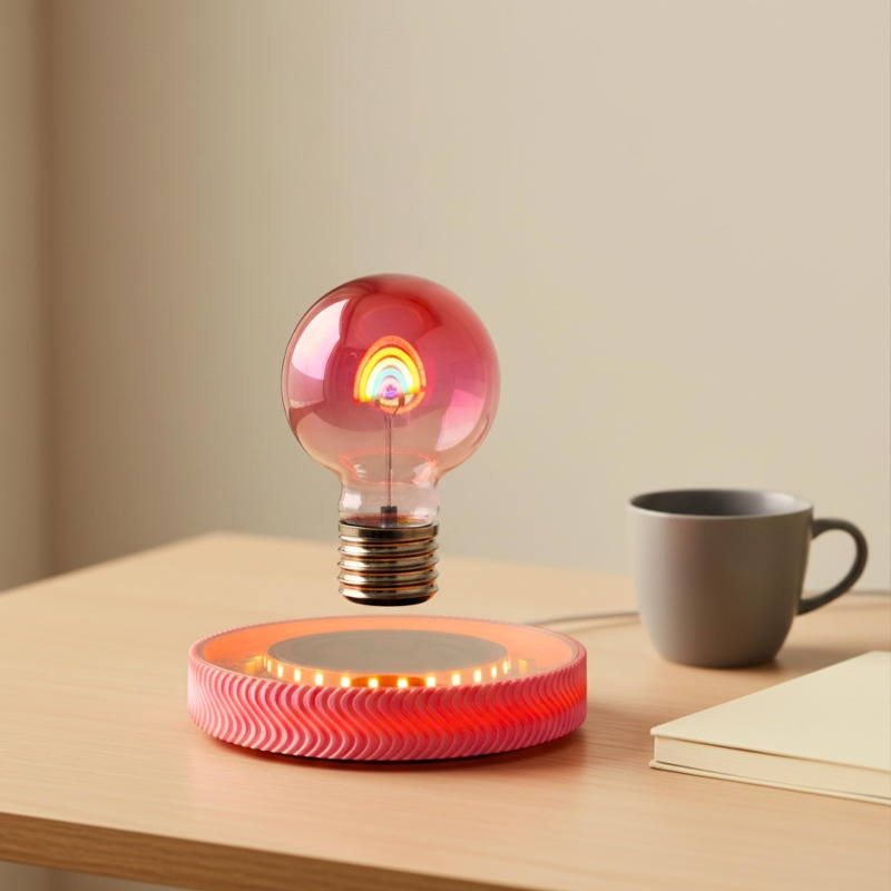 空中浮遊ワイヤレスLED電球デスクランプ、男の子と女の子のた - Office And Tech のレビューと価格