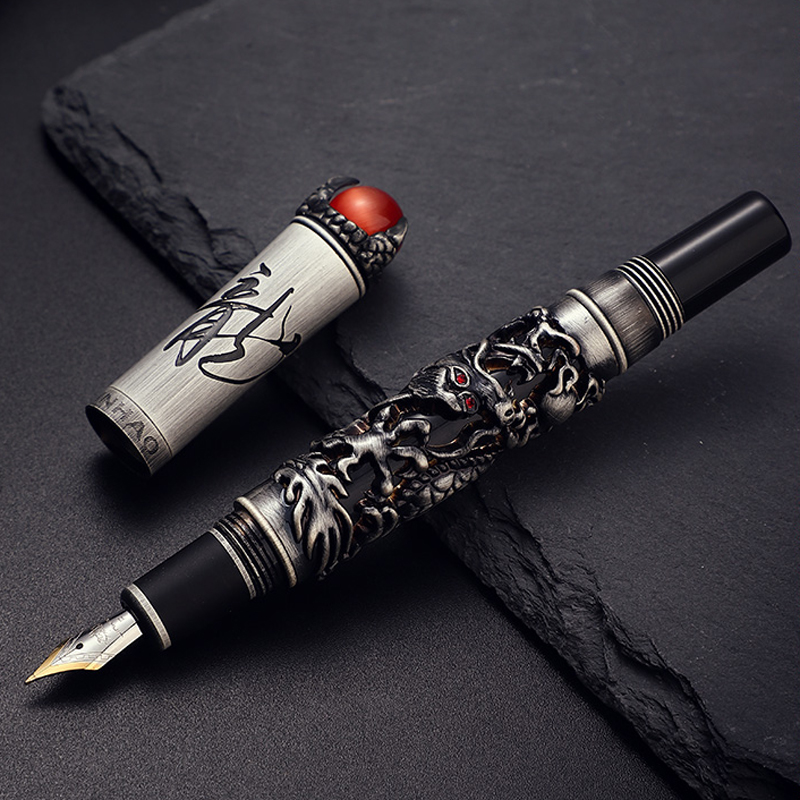 新しい Jinhao ドラゴンキング万年筆メタルエンボスハイ - Office Tech Supply のレビューと価格