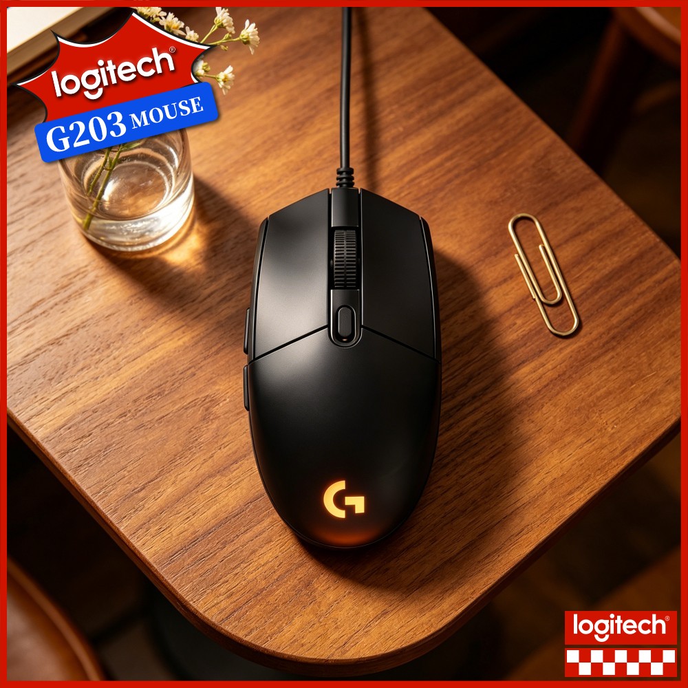 ロジクール G203 有線ゲーミングマウス 滑り止めフットパ - Logitech Mouse G203 のレビューと価格