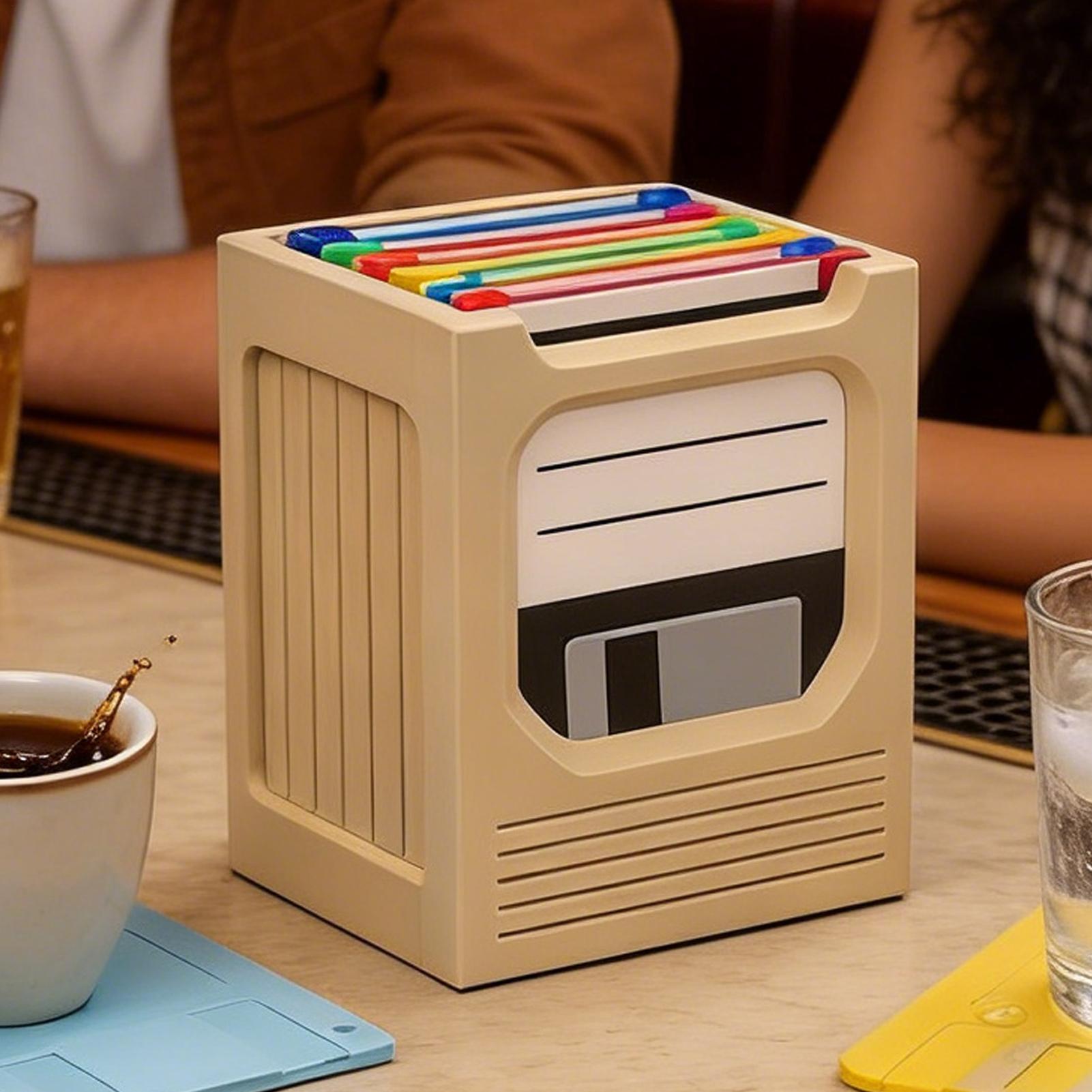 レトロテックコースターホルダーセット レトロな美的収納ラック - Office And Tech のレビューと価格