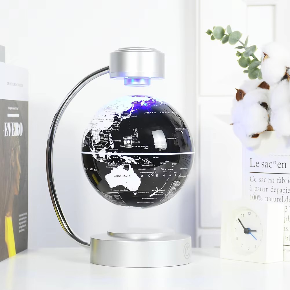 LEDライト付き磁気浮上地球儀、自宅やオフィスの机に置く浮遊 - Office Tech Gifts のレビューと価格