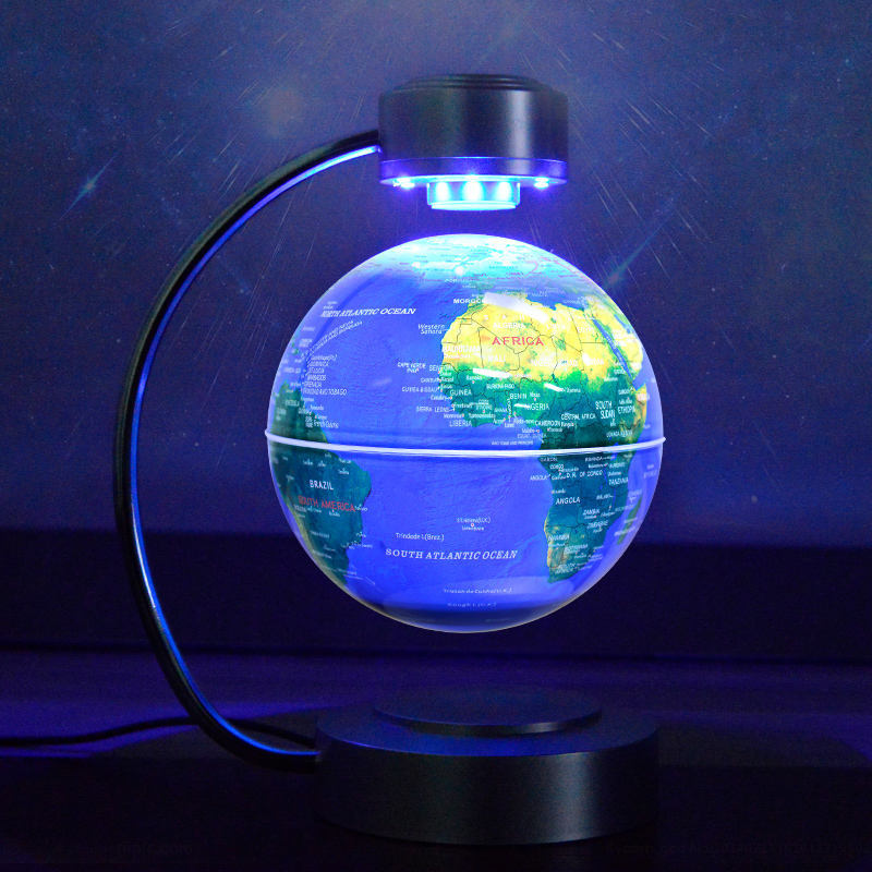 LEDライト付き磁気浮上地球儀、自宅やオフィスの机に置く浮遊 - Office Tech Gifts のレビューと価格